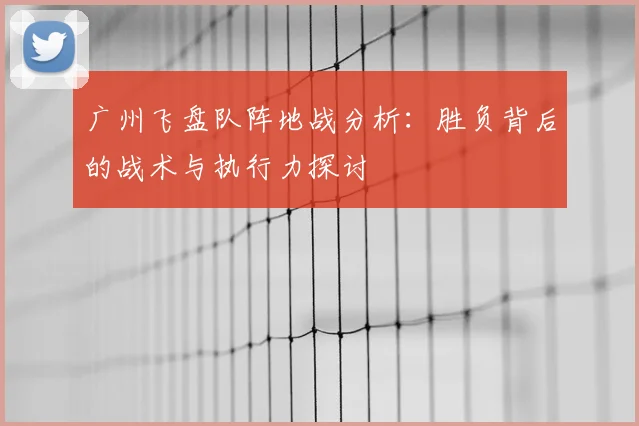 广州飞盘队阵地战分析：胜负背后的战术与执行力探讨